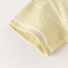 Dave&Bella Toddler Boys Summer White/Green College-style Formal Lightweight Polos