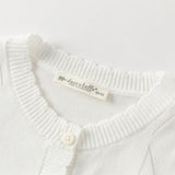 Dave&Bella Toddler Girls Summer White/Light Blue Lightweight Soft Sweater Cardigans