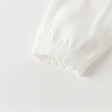 Dave&Bella Toddler Girls Summer White/Light Blue Lightweight Soft Sweater Cardigans