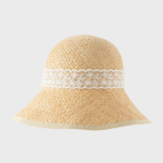 Dave&Bella Summer Toddler Girls Stylish Khaki Outdoor Sunscreen Hats