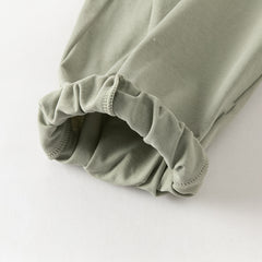 Dave&Bella Toddler Girls/Boys Summer Casual Pink/Green Loose Drawstring Pants