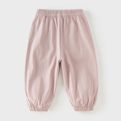 Dave&Bella Toddler Girls/Boys Summer Casual Pink/Green Loose Drawstring Pants