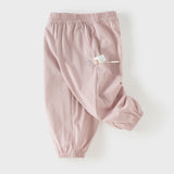 Dave&Bella Toddler Girls/Boys Summer Casual Pink/Green Loose Drawstring Pants
