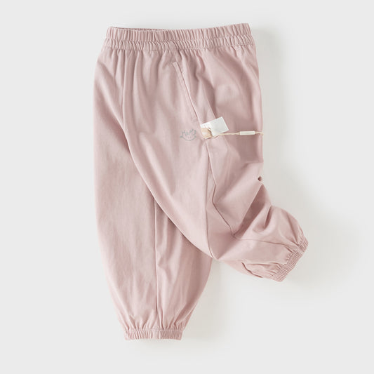 Dave&Bella Toddler Girls/Boys Summer Casual Pink/Green Loose Drawstring Pants