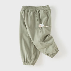 Dave&Bella Toddler Girls/Boys Summer Casual Pink/Green Loose Drawstring Pants