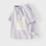 Dave&Bella Toddler Boys/Girls Summer Multi-color Animal Print Lightweight Cotton T-shirts