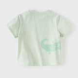 Dave&Bella Toddler Boys/Girls Summer Multi-color Animal Print Lightweight Cotton T-shirts