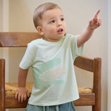 Dave&Bella Toddler Boys/Girls Summer Multi-color Animal Print Lightweight Cotton T-shirts