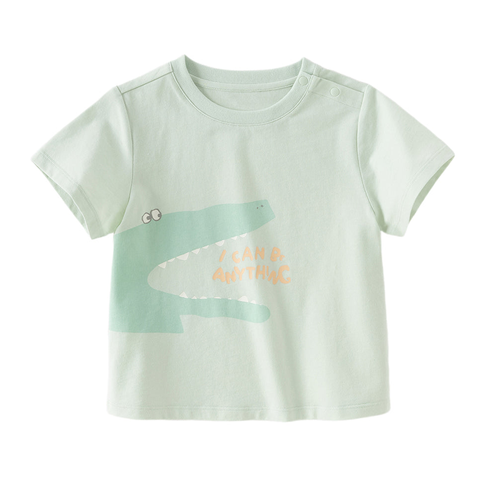 Dave&Bella Toddler Boys/Girls Summer Multi-color Animal Print Lightweight Cotton T-shirts