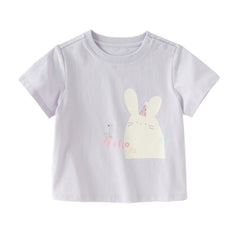 Dave&Bella Toddler Boys/Girls Summer Multi-color Animal Print Lightweight Cotton T-shirts