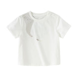 Dave&Bella Toddler Boys/Girls Summer Multi-color Animal Print Lightweight Cotton T-shirts