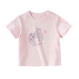 Dave&Bella Toddler Boys/Girls Summer Multi-color Animal Print Lightweight Cotton T-shirts