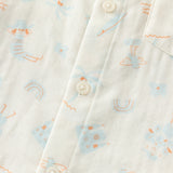 Dave&Bella Toddler Boys Summer Playful Dinosaur/White Print College-style Shirts