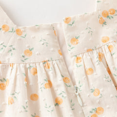 Dave&Bella Summer Toddler Girls Cute Fruit Print Breathable Cotton A-line Party Dress