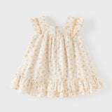 Dave&Bella Summer Toddler Girls Cute Fruit Print Breathable Cotton A-line Party Dress