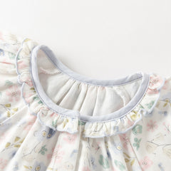 Dave&Bella Summer Toddler Girls Floral Print Short Sleeve Daily Top Shots Sets