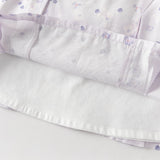 Dave&Bella Summer Toddler Girls Purple Pink Floral Chinese-style Top Mesh Skirt Suits