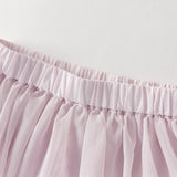 Dave&Bella Summer Toddler Girls Purple Pink Floral Chinese-style Top Mesh Skirt Suits
