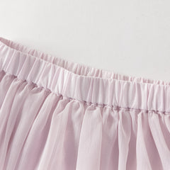 Dave&Bella Summer Toddler Girls Purple Pink Floral Chinese-style Top Mesh Skirt Suits