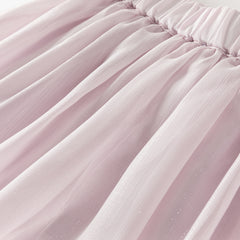 Dave&Bella Summer Toddler Girls Purple Pink Floral Chinese-style Top Mesh Skirt Suits