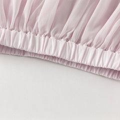 Dave&Bella Summer Toddler Girls Purple Pink Floral Chinese-style Top Mesh Skirt Suits