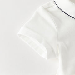 Dave&Bella Summer Baby Boys Beige Breathable Comfortable Indoor Cotton Rompers