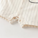 Dave&Bella Summer Baby Boys Beige Breathable Comfortable Indoor Cotton Rompers