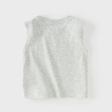 Dave&Bella Summer Toddler Boys Cute Print Blue/Grey Sleeveless Stretchable Tank Tops