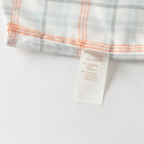 Dave&Bella Summer Toddler Boys Preppy Orange Red Plaid Bow Tie Formal Shirts