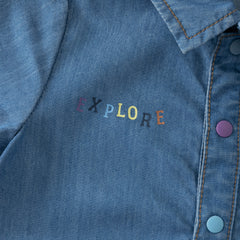 Dave&Bella Baby Boys Summer Fashion Denim Blue Casual Sun Protection denim Rompers