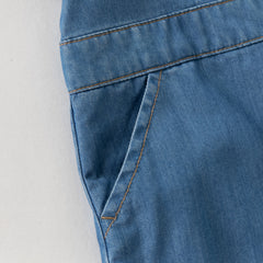 Dave&Bella Baby Boys Summer Fashion Denim Blue Casual Sun Protection denim Rompers