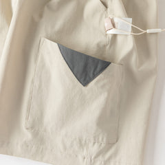 Dave&Bella Summer Kids Boys Comfortable Navy Blue/Khaki Straight-leg Wide Shorts