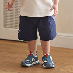 Dave&Bella Summer Kids Boys Comfortable Navy Blue/Khaki Straight-leg Wide Shorts