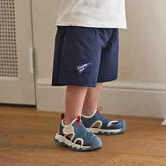 Dave&Bella Summer Kids Boys Comfortable Navy Blue/Khaki Straight-leg Wide Shorts