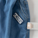 Dave&Bella Toddler Boys Summer Stylish Denim Blue Lightweight Loose Versatile Jeans