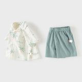 Dave&Bella Toddler Boys Summer Coconut Tree Print Shirt Short Holiday Outfit Sets