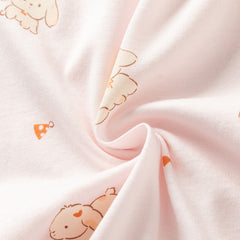 Dave&Bella Summer Toddler Girls Sweet Pink Print Short Sleeve Lightweight Cooling Pajamas