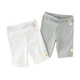 Dave&Bella Summer Toddler Girls Light Grey/Beige Lightweight Pants