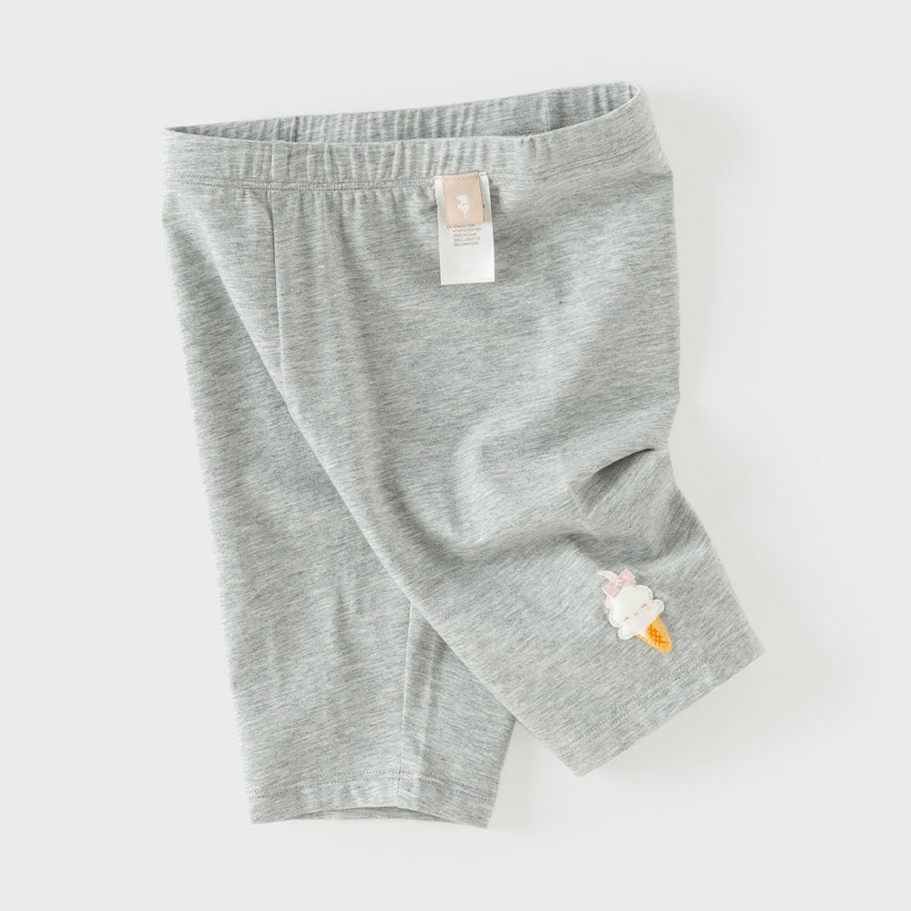 Dave&Bella Summer Toddler Girls Light Grey/Beige Lightweight Pants