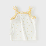 Dave&Bella Summer Toddler Girls Sweet Yellow/Red Sleeveless Stretchable Soft Tank Tops