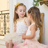 Dave&Bella Summer Toddler Girls Sweet Yellow/Red Sleeveless Stretchable Soft Tank Tops