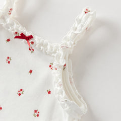 Dave&Bella Summer Toddler Girls Sweet Yellow/Red Sleeveless Stretchable Soft Tank Tops