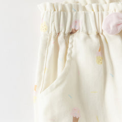 Dave&Bella Summer Toddler Girls Ice Cream Print Comfortable Mosquito Proof Pants
