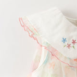 Dave&Bella Toddler Girls Cute Flower Print Mesh Comfortable Princess Dress