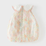 Dave&Bella Toddler Girls Cute Flower Print Mesh Comfortable Princess Dress