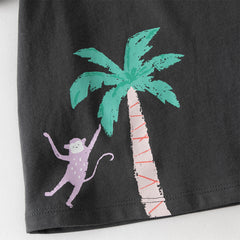 Dave&Bella Toddler Boys Summer Multi-color Cute Animal Print Breathable Cotton T-shirts