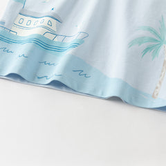 Dave&Bella Toddler Boys Summer Multi-color Cute Animal Print Breathable Cotton T-shirts