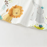 Dave&Bella Toddler Boys Summer Multi-color Cute Animal Print Breathable Cotton T-shirts
