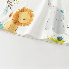 Dave&Bella Toddler Boys Summer Multi-color Cute Animal Print Breathable Cotton T-shirts