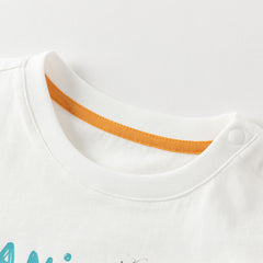 Dave&Bella Toddler Boys Summer Multi-color Cute Animal Print Breathable Cotton T-shirts